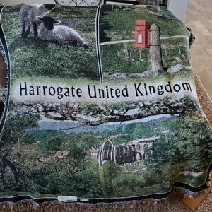 Afghan/Throw British Countryside Images Harrogate Yorkshire 52"x64" Multicolor